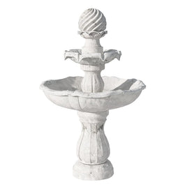 Solar Water Feature 3-Tier Fountain with Pump Kit Bird Bath 93CM Ivory Home & Garden Kings Warehouse 
