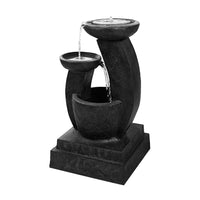 Solar Water Feature Cascading Fountain 3-Tier Mushroom LED Light 70CM Home & Garden Kings Warehouse 