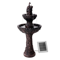 Solar Water Feature Tier Fountain with Pump Kit Bird Bath 106CM Peacock Home & Garden Kings Warehouse 