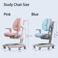 Solid Rubber Wood Height Adjustable Children Kids Ergonomic Blue Study Desk Chair Set 120cm AU Baby & Kids Kings Warehouse 