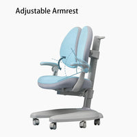 Solid Rubber Wood Height Adjustable Children Kids Ergonomic Blue Study Desk Chair Set 120cm AU Baby & Kids Kings Warehouse 