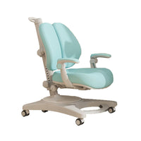 Solid Rubber Wood Height Adjustable Children Kids Ergonomic Blue Study Desk Chair Set 120cm AU Furniture Kings Warehouse 