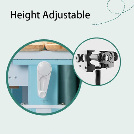 Solid Rubber Wood Height Adjustable Children Kids Ergonomic Pink Study Desk Only 120cm AU Baby & Kids Kings Warehouse 