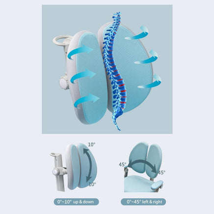 Solid Rubber Wood Height Adjustable Children Kids Ergonomic Study Chair Pink Only AU Furniture Kings Warehouse 