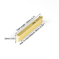 Solid Zinc Furniture Kitchen Bathroom Cabinet Handles Drawer Bar Handle Pull Knob Gold 96mm Kings Warehouse 