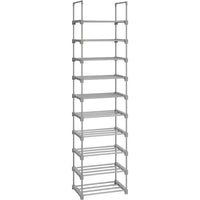 SONGMICS 10-Tier Metal Shoe Rack Customizable Design Grey Home & Garden Kings Warehouse 