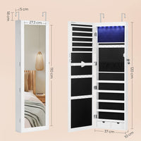 SONGMICS 6 LEDs Mirror Jewelry Cabinet Kings Warehouse 