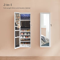 SONGMICS 6 LEDs Mirror Jewelry Cabinet Kings Warehouse 