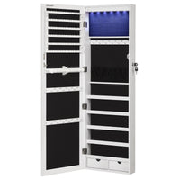 SONGMICS 6 LEDs Mirror Jewelry Cabinet Kings Warehouse 