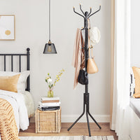 SONGMICS Metal Coat Rack 182 cm Tall Hall Tree Black Kings Warehouse 