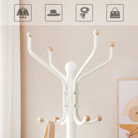 SONGMICS Metal Coat Rack 182 cm Tall Hall Tree White RCR19W living room Kings Warehouse 