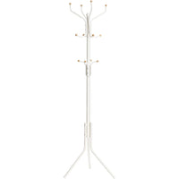 SONGMICS Metal Coat Rack 182 cm Tall Hall Tree White RCR19W