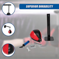Speed Bag Boxing Punching Bag Wall Mount Reflex Training Sports & Fitness Kings Warehouse 