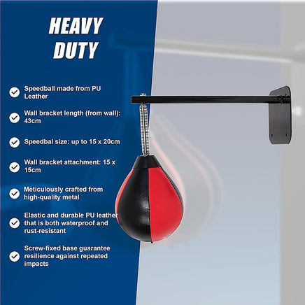 Speed Bag Boxing Punching Bag Wall Mount Reflex Training Sports & Fitness Kings Warehouse 