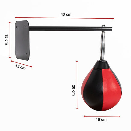 Speed Bag Boxing Punching Bag Wall Mount Reflex Training Sports & Fitness Kings Warehouse 