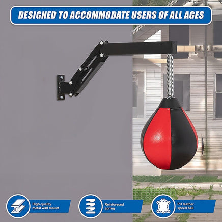 Speed Bag Punching Boxing Bag Wall Mount Reflex Training Sports & Fitness Kings Warehouse 