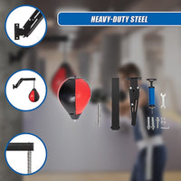 Speed Bag Punching Boxing Bag Wall Mount Reflex Training Sports & Fitness Kings Warehouse 