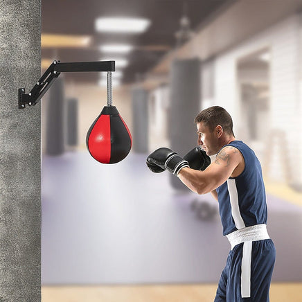 Speed Bag Punching Boxing Bag Wall Mount Reflex Training Sports & Fitness Kings Warehouse 