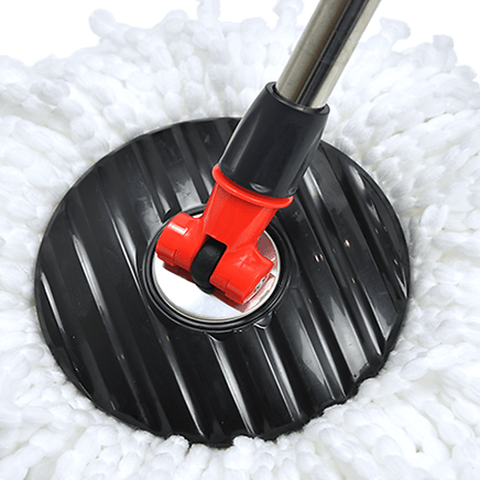 Spin Rotating Mop and Bucket Set with Wheels and 4 Microfibre Mop Heads Commercial Kings Warehouse 