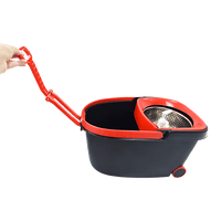 Spin Rotating Mop and Bucket Set with Wheels and 4 Microfibre Mop Heads Commercial Kings Warehouse 
