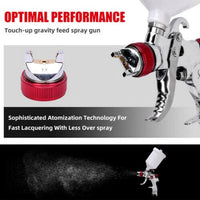 Spray Gun Kit HVLP Gravity Feed Air Paint Sprayer 3 Nozzles 1.4mm 1.7mm 2mm Kings Warehouse 