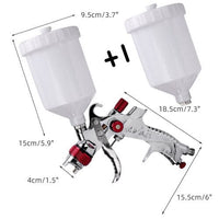 Spray Gun Kit HVLP Gravity Feed Air Paint Sprayer 3 Nozzles 1.4mm 1.7mm 2mm Kings Warehouse 