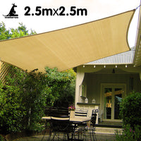 Square Shade Sail 2.5 x 2.5m - Sand Kings Warehouse 