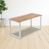 Square-Shaped Table Bench Desk Legs Retro Industrial Design Fully Welded - White Furniture Kings Warehouse 