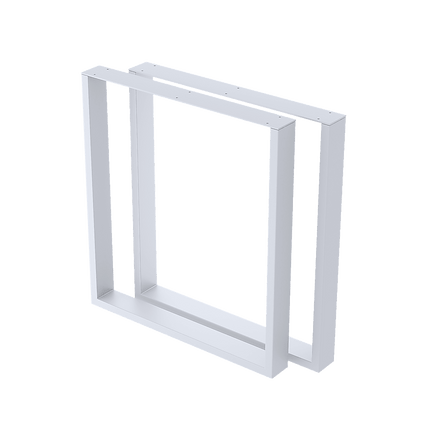 Square-Shaped Table Bench Desk Legs Retro Industrial Design Fully Welded - White Furniture Kings Warehouse 