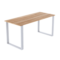 Square-Shaped Table Bench Desk Legs Retro Industrial Design Fully Welded - White Furniture Kings Warehouse 