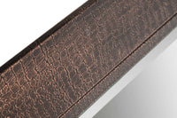 Square Wall Mirror with Croc Pattern Frame in Copper Finish Home & Garden Kings Warehouse 