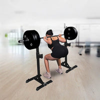 Squat Rack Stand Pair Bench Press Weight Lifting Barbell Sports & Fitness Kings Warehouse 