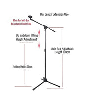 Stage Stands Tripod Mic Stand with Boom 2-Pack Audio & Video Kings Warehouse 