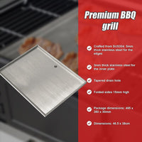 Stainless Steel BBQ Grill Hot Plate 46.5 x 38CM Premium 304 Grade Kings Warehouse 