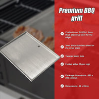 Stainless Steel BBQ Grill Hot Plate 48 X 39CM Premium 304 Grade Kings Warehouse 