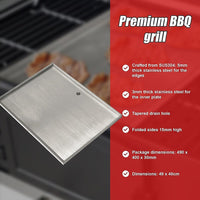 Stainless Steel BBQ Grill Hot Plate 49 X 40CM Premium 304 Grade Kings Warehouse 