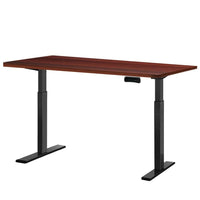 Standing Desk Electric Adjustable Sit Stand Desks Black Walnut 140cm Kings Warehouse 