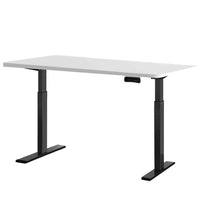 Standing Desk Electric Adjustable Sit Stand Desks Black White 140cm Kings Warehouse 