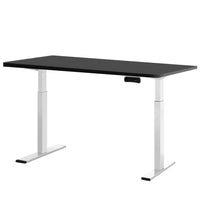 Standing Desk Electric Adjustable Sit Stand Desks White Black 140cm Kings Warehouse 