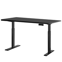 Standing Desk Electric Height Adjustable Sit Stand Desks Black 140cm Kings Warehouse 