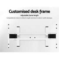 Standing Desk Electric Height Adjustable Sit Stand Desks Table White Kings Warehouse 