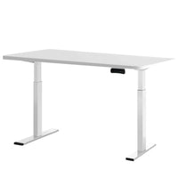 Standing Desk Electric Height Adjustable Sit Stand Desks White 140cm Kings Warehouse 