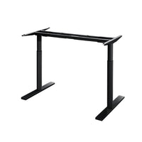 Standing Desk Frame Only Dual Motor Motorised Adjustable 125KG Load Black Furniture Kings Warehouse 
