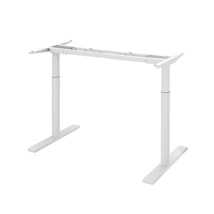 Standing Desk Frame Only Dual Motor Motorised Adjustable 125KG Load White Furniture Kings Warehouse 