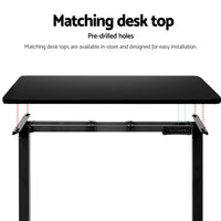 Standing Desk Frame Only Dual Motor Motorised Black Furniture Kings Warehouse 