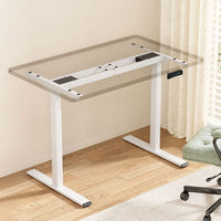 Standing Desk Frame Only Dual Motor Motorised White Furniture Kings Warehouse 