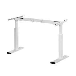 Standing Desk Frame Only Dual Motor Motorised White Furniture Kings Warehouse 