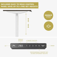 Standing Desk Height Adjustable Sit Stand Motorised Dual Black Motors Frame Top Furniture Kings Warehouse 