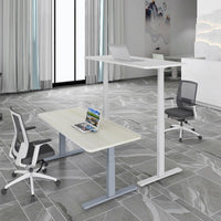 Standing Desk Height Adjustable Sit Stand Motorised Grey Dual Motors Frame Only Furniture Kings Warehouse 