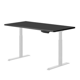 Standing Desk Height Adjustable Sit Stand Motorised White Dual Motors Frame 140cm Maple Top Furniture Kings Warehouse 